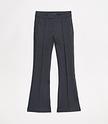 Curvy LOFT Versa Pintucked Ponte Flare Pants in Pinstripe carousel Product Image 4