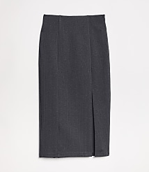 LOFT Versa Ponte Column Skirt in Pinstripe carousel Product Image 5