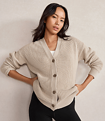 Haven Well Within Organic Cotton Shaker Stitch Cardigan carousel Product Image 1