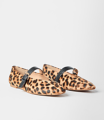 Leopard Print Mary Jane Flats carousel Product Image 1