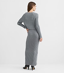 Ribbed Maxi Sweater Dress Set carousel Product Image 2