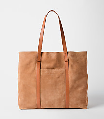 Suede & Leather Tote carousel Product Image 1