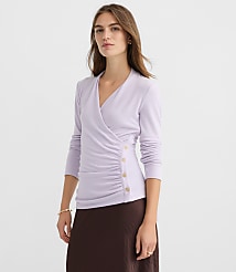 Button Side Ruched Top carousel Product Image 2