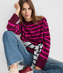 Stripe Oversized Cashmere Sweater carousel Product Image 1