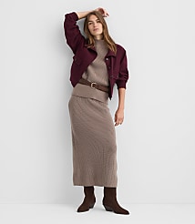 Ribbed Midi Sweater Skirt carousel Product Image 1