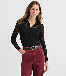 Lace Polo Top carousel Product Image 2