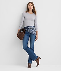 Petite Sweater Knit Long Sleeve Tee carousel Product Image 1