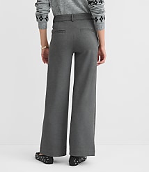 Petite Palmer Wide Leg Pants in Heathered Ponte carousel Product Image 2