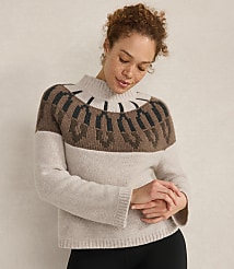 Haven Well Within Cashmere Fairisle Mock Neck Sweater carousel Product Image 1