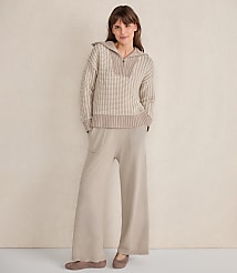 Haven Well Within Cotton Blend Contrast Stitch Half Zip Sweater carousel Product Image 2