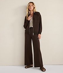 Haven Well Within Fleece Pintuck Cropped Wide Leg Pants carousel Product Image 2