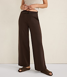 Haven Well Within Fleece Pintuck Cropped Wide Leg Pants carousel Product Image 1