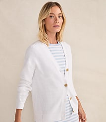 Haven Well Within Organic Cotton Shaker Stitch Cardigan carousel Product Image 1