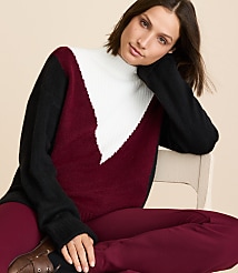 Lou & Grey Colorblock Mock Neck Sweater carousel Product Image 2