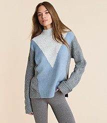 Lou & Grey Colorblock Mock Neck Sweater carousel Product Image 1