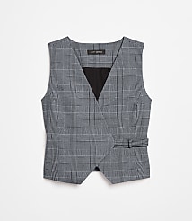 Petite LOFT Versa Plaid Seasonless Stretch Wrap Vest carousel Product Image 5