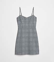 LOFT Versa Seasonless Stretch Strappy Mini Dress in Plaid carousel Product Image 5
