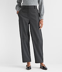 Petite Tailored Barrel Pants in Brushed Flannel carousel Product Image 2