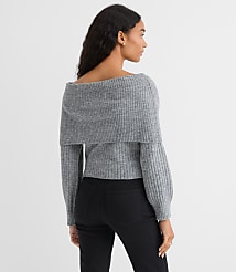 Ribbed Off The Shoulder Sweater carousel Product Image 3