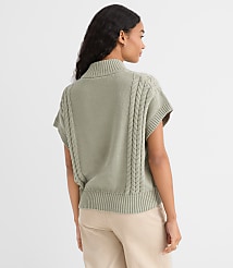 Cable Half Zip Wedge Sweater carousel Product Image 4