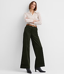Petite Palmer Wide Leg Pants in Brushed Corduroy carousel Product Image 1