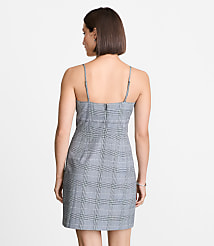 Petite LOFT Versa Seasonless Stretch Strappy Mini Dress in Plaid carousel Product Image 3