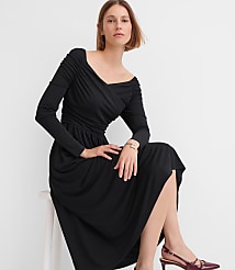Petite Off The Shoulder Midi Dress carousel Product Image 1