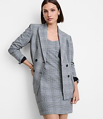 Petite LOFT Versa Seasonless Stretch Strappy Mini Dress in Plaid carousel Product Image 2