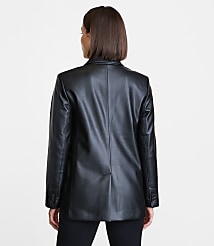 Petite LOFT Versa Faux Leather Relaxed Blazer carousel Product Image 3