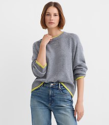 Tipped Oversized Cashmere Sweater carousel Product Image 2