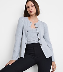 LOFT Versa Heathered Front Split Cardigan carousel Product Image 2