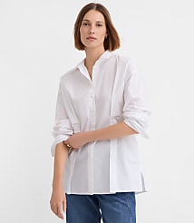 Seamed Poplin Tunic Shirt carousel Product Image 1