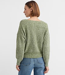 Angled Ribbed V-Neck Sweater carousel Product Image 2
