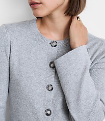 LOFT Versa Heathered Front Split Cardigan carousel Product Image 4