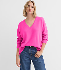Relaxed V-Neck Cashmere Sweater carousel Product Image 4