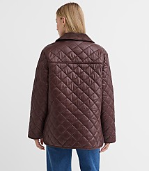 Petite Quilted Puffer Barn Jacket carousel Product Image 4