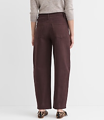 Petite Curvy High Rise Barrel Jeans in Iced Espresso carousel Product Image 2