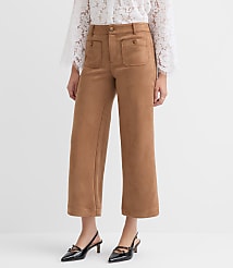 Palmer Wide Leg Pants in Faux Suede carousel Product Image 3