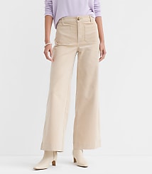 Petite Palmer Wide Leg Pants in Brushed Corduroy carousel Product Image 2