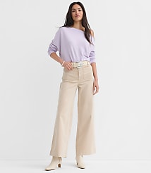 Petite Palmer Wide Leg Pants in Brushed Corduroy carousel Product Image 1