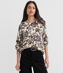 Floral Blouson Sleeve Sweater carousel Product Image 2