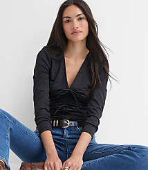 Petite Bow Tie Ruched Top carousel Product Image 3