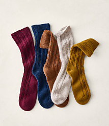 Haven Well Within Cashmere Blend Cable Knit Socks carousel Product Image 2