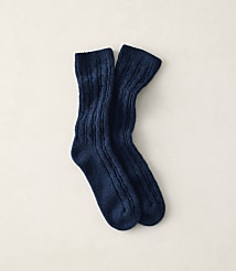 Haven Well Within Cashmere Blend Cable Knit Socks carousel Product Image 1
