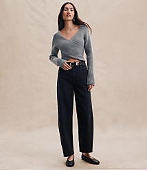 High Rise Barrel Jeans in Washed Black carousel Product Image 4