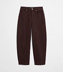 Petite High Rise Barrel Jeans in Iced Espresso carousel Product Image 4