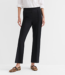Pintucked Kick Crop Pants in Ponte carousel Product Image 2