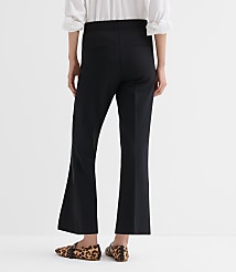 Pintucked Kick Crop Pants in Ponte carousel Product Image 3