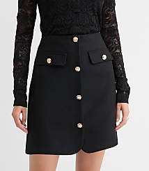 Petite Button Mini Pocket Skirt carousel Product Image 3