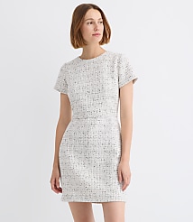 Petite Tweed Short Sleeve Mini Dress carousel Product Image 3